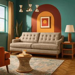Rogue Transitional Sofa in Blackstone in Highway Blackstone lifestyle setting - transitional sofa by Stanton - Whats New Furniture Portland OR