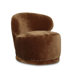 Rollo Club Chair in Distressed Velvet Bronze front view - velvet club chair by LH Imports - Whats New Furniture Portland OR
