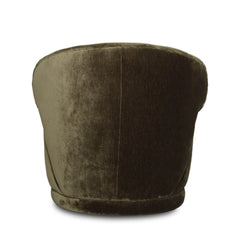 Rollo Club Chair in Distressed Velvet Khaki Green back view - velvet club chair by LH Imports - Whats New Furniture Portland OR