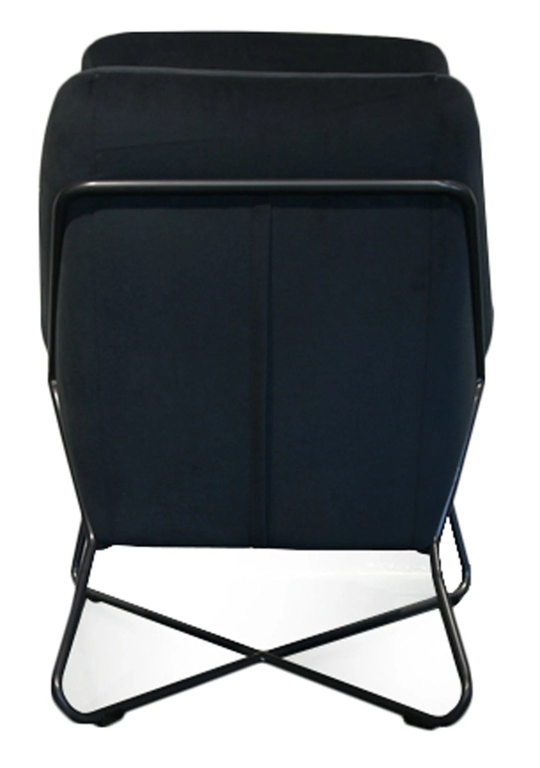 Romeo Lounge Chair in Dark Grey Velvet back view - velvet lounge chair by LH Imports - Whats New Furniture Portland OR