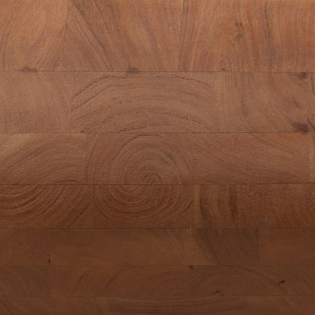 Ronin Coffee Table - Oval Acacia Wood in Brown - detail 1 studio view - Coffee Table by Dovetail - Whats New Furniture Portland OR