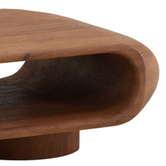 Ronin Coffee Table - Oval Acacia Wood in Brown - detail 2 studio view - Coffee Table by Dovetail - Whats New Furniture Portland OR
