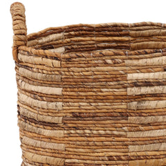 Rook Basket, Large banana leaf and raffia weave detail - Whats New Furniture Portland OR