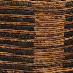 Rook Basket, Medium banana leaf and raffia weave detail - Whats New Furniture Portland OR