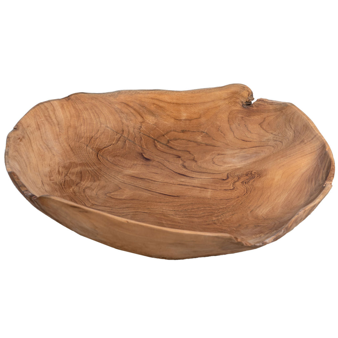 Root Bowl Natural Teak by Dovetail - product view - Whats New Furniture Portland OR