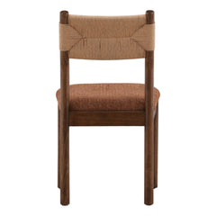 Rosabel Dining Chair Set of 2 - Woven Back Rust in Rust - back studio view - Dining Chair by Dovetail - Whats New Furniture Portland OR