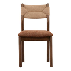 Rosabel Dining Chair Set of 2 - Woven Back Rust in Rust - front studio view - Dining Chair by Dovetail - Whats New Furniture Portland OR