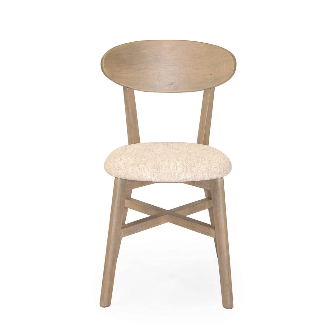 Rose Dining Chair in Natural Burlap - reclaimed pine dining chair by LH Imports - Whats New Furniture Portland OR