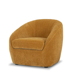 Roselawn Accent Chair in Canna Fennel side angle - mid-century barrel accent chair private label - Whats New Furniture Portland OR