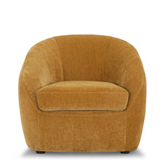 Roselawn Accent Chair in Canna Fennel - mid-century barrel accent chair private label - Whats New Furniture Portland OR