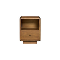 Rosette 19 Inch Nightstand / Side Table in Hazelnut Brown - front studio view - Whats New Furniture Portland