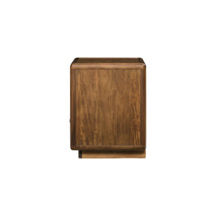 Rosette 19 Inch Nightstand / Side Table in Hazelnut Brown - side studio view - Whats New Furniture Portland