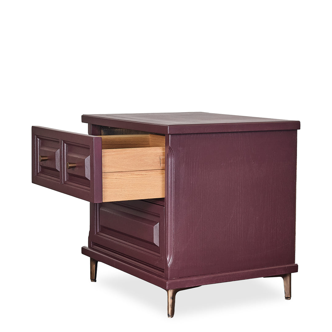 Rosewood Nightstand detail view 2 - Whats New Furniture - Portland, Oregon