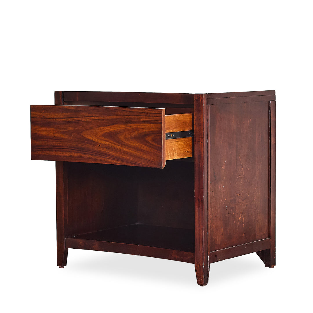 Rosewood Wave Nightstand detail view 2 - Whats New Furniture - Portland, Oregon