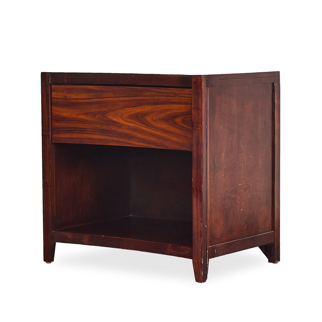 Rosewood Wave Nightstand detail view - Whats New Furniture - Portland, Oregon