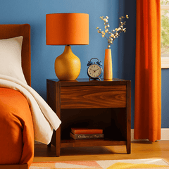 Rosewood Wave Nightstand detail view 4 - Whats New Furniture - Portland, Oregon
