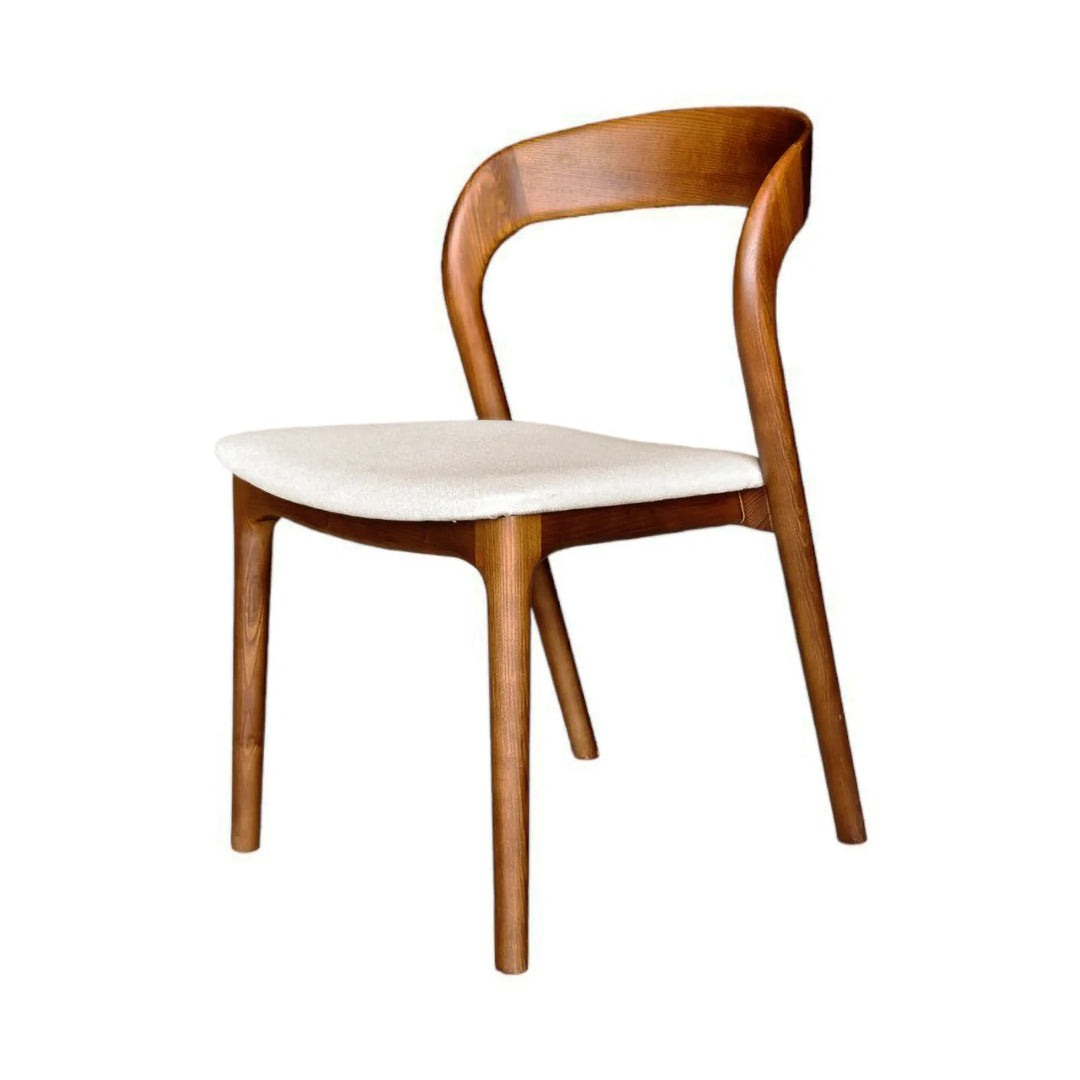 Rotondo Dining Chair in Walnut side angle - dining chair by LH Imports - Whats New Furniture Portland OR