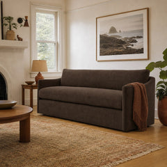 Adler Apartment Sofa in Bark lifestyle setting - custom apartment sofa by Rowe - Whats New Furniture Portland OR