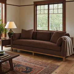 Boden Sofa in Copper styled in a Portland Craftsman living room - Whats New Furniture