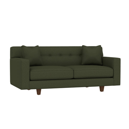 Green sofa on a white background