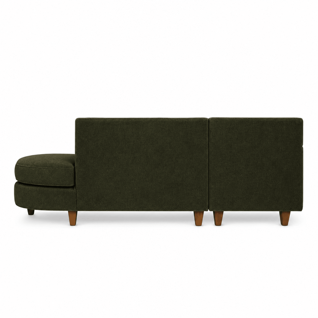 Dorset Sectional in Evergreen back view - Hand-Built USA chaise sectional by Rowe - Whats New Furniture Portland OR