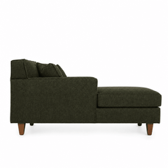 Dorset Sectional in Evergreen profile view - Hand-Built USA chaise sectional by Rowe - Whats New Furniture Portland OR