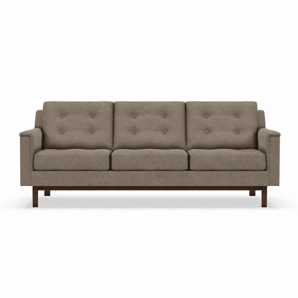 Ethan Sofa in Poppy Crypton boucle - button-tufted Hand-Built USA sofa by Rowe - Whats New Furniture Portland OR