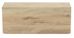 Indira Rectangle End Table in Vintage Oak front view - Rowe end table - What&