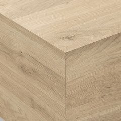 Indira Rectangle End Table Vintage Oak cracked-oak grain closeup - What&
