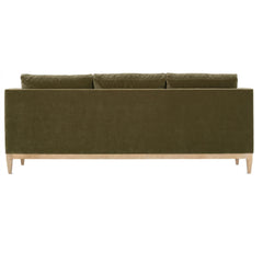 Leo Sofa in olive back view - modern custom fabric sofa by Rowe - Whats New Furniture Portland OR