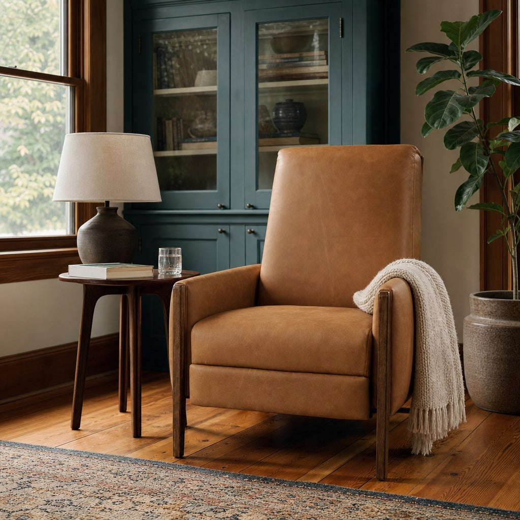 Rudd Recliner styled in Portland Ladd&