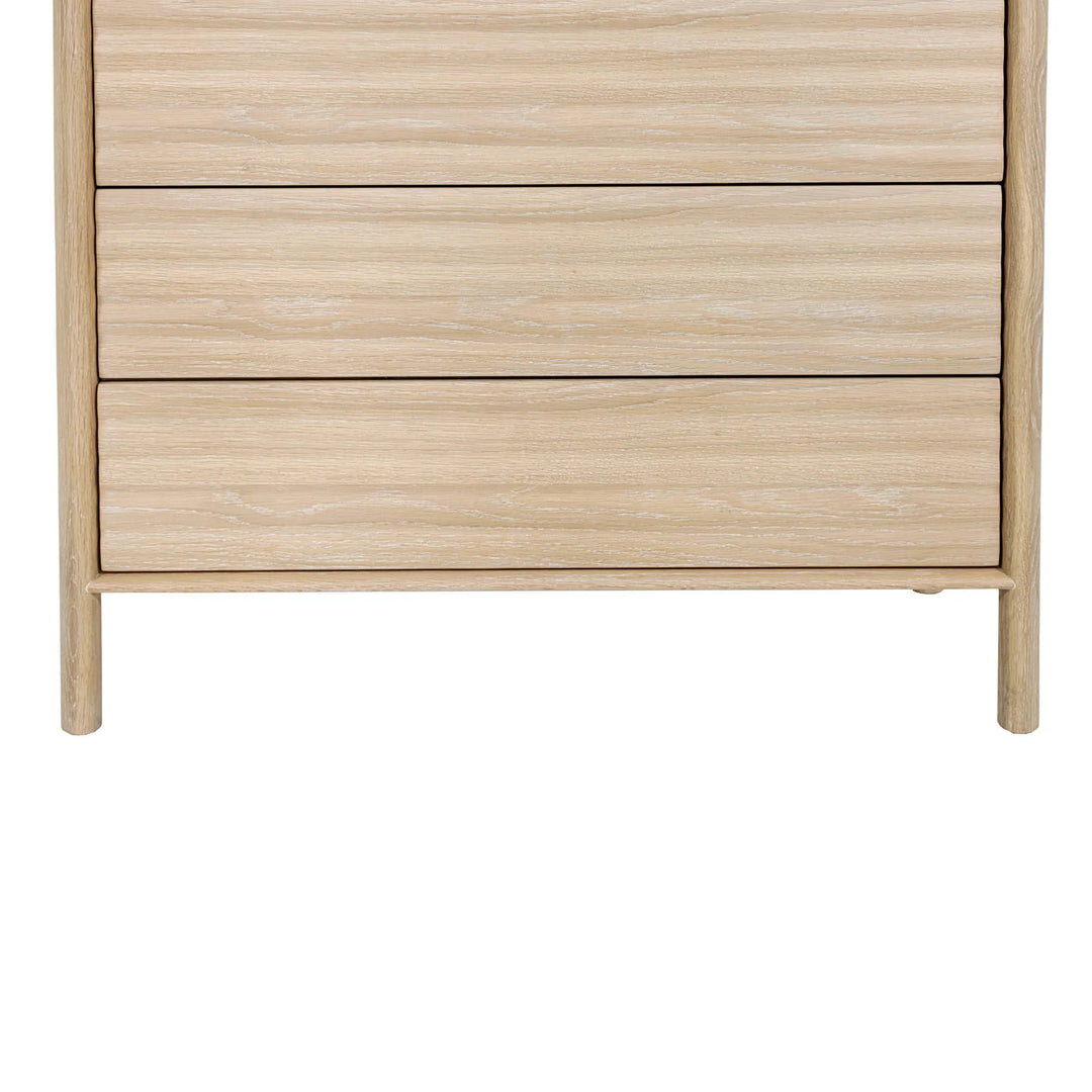 Runway 5 Drawer Chest in Light Oak top-down view - light oak chest by LH Imports - Whats New Furniture Portland OR