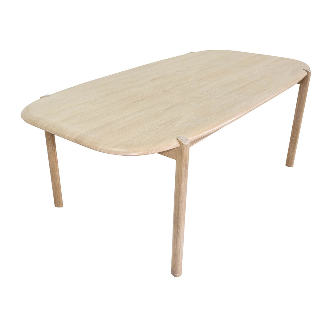 Runway Dining Table in Light Oak 82.6 inch large-size edge detail - light oak dining table by LH Imports - Whats New Furniture Portland OR