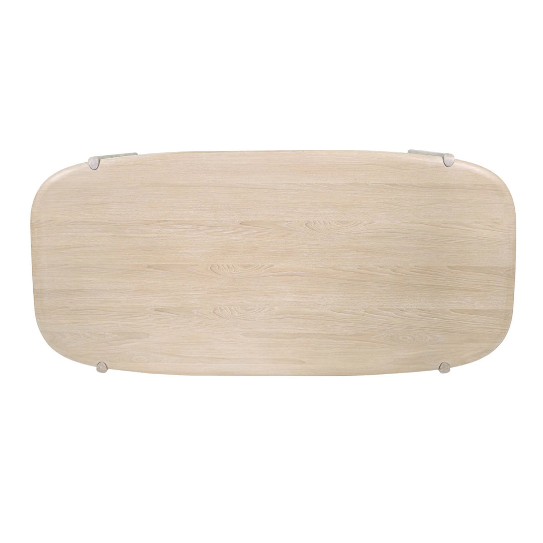 Runway Dining Table in Light Oak 82.6 inch large-size top-down view - light oak dining table by LH Imports - Whats New Furniture Portland OR