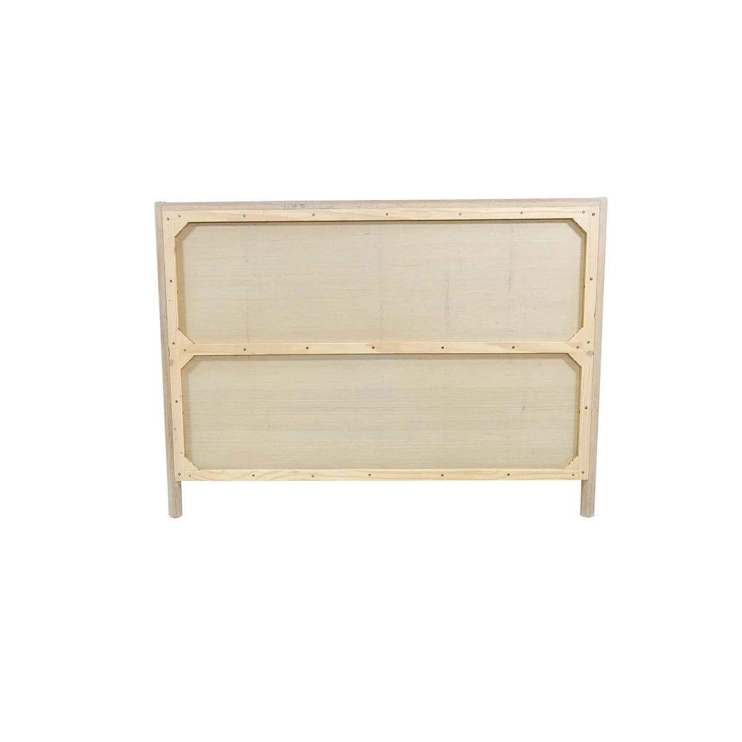 Runway King Bed Frame in Light Oak back view - light oak king bed frame by LH Imports - Whats New Furniture Portland OR
