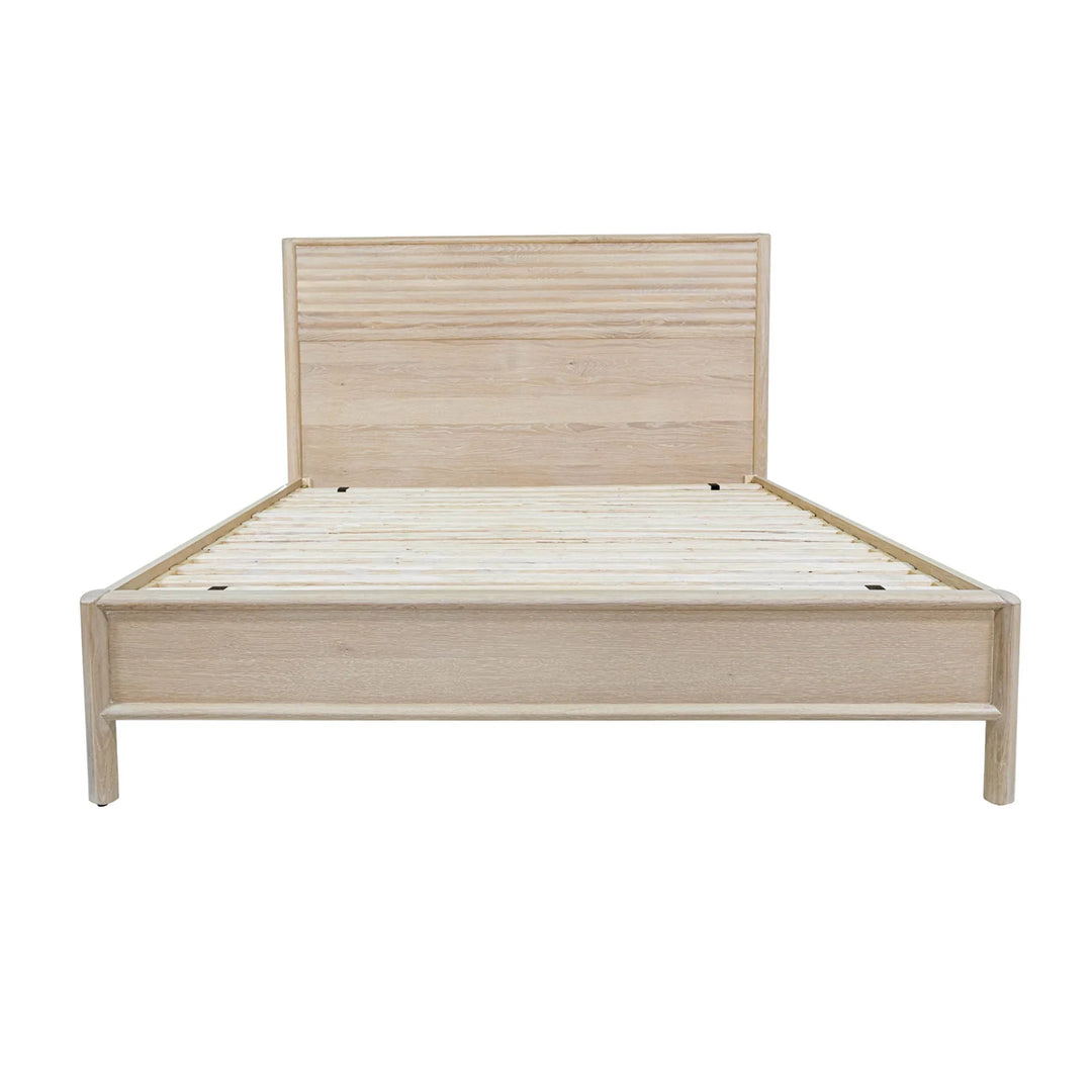 Runway King Bed Frame in Light Oak - light oak king bed frame by LH Imports - Whats New Furniture Portland OR