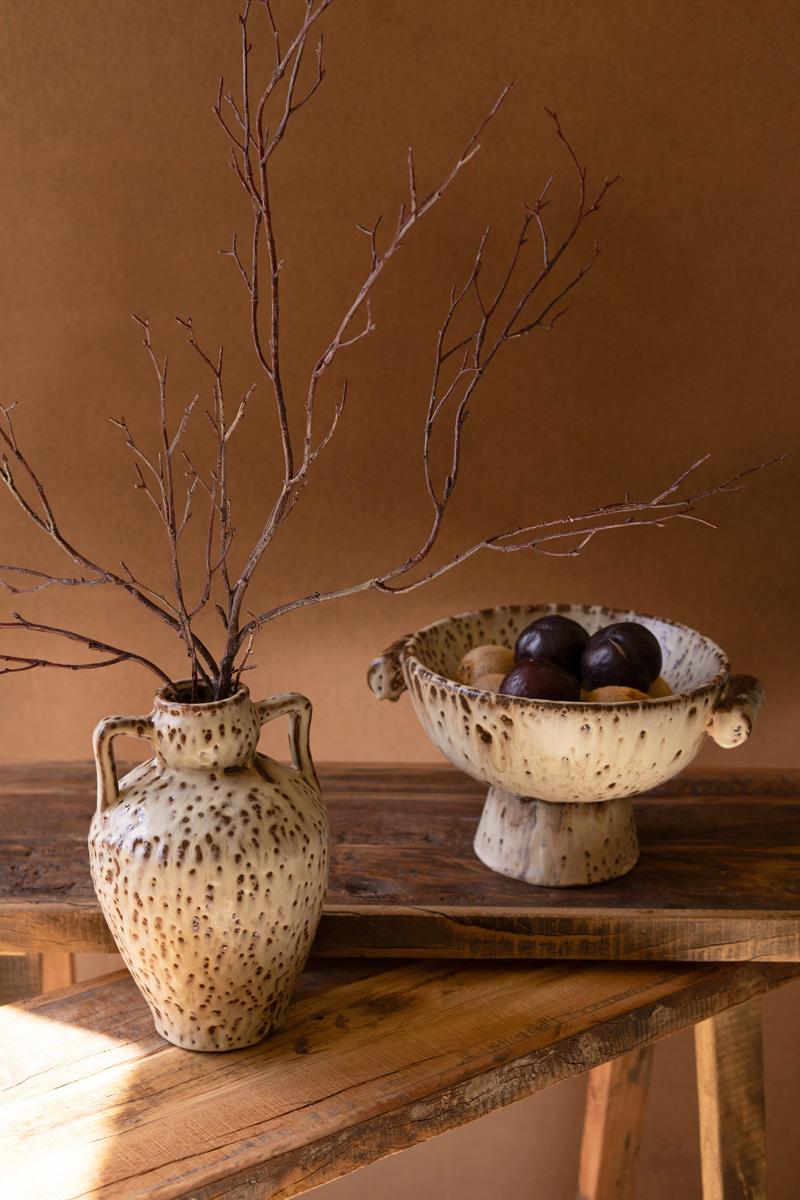 Rustic Ceramic Compote — view 5