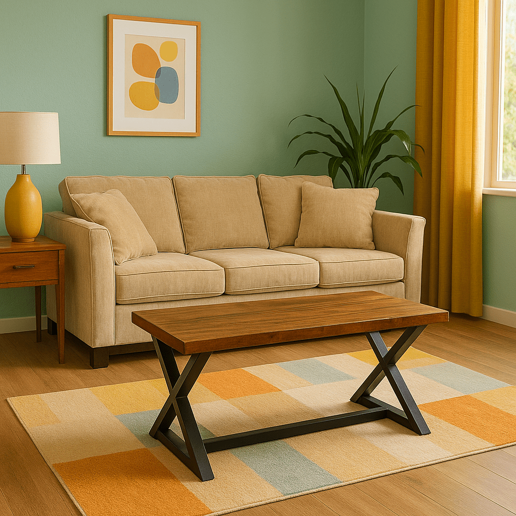 Rustic Coffee Table detail view 3 - Whats New Furniture - Portland, Oregon