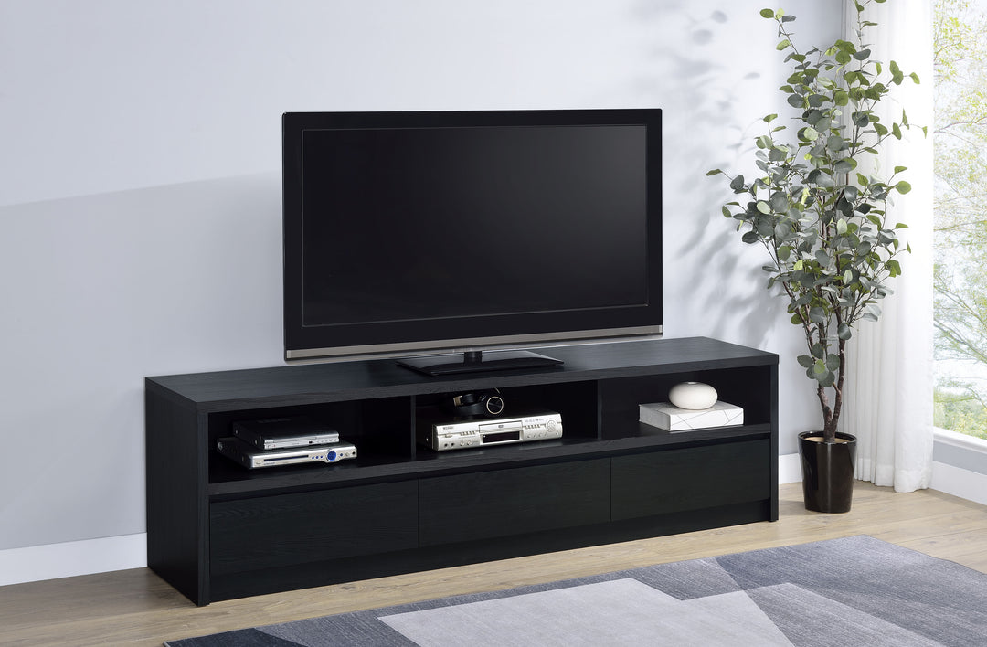 Rutland 78-inch 3-drawer TV Stand Media Console Black - What&