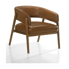Saga Arm Chair in 676 Brick - angle studio - Whats New Furniture Portland