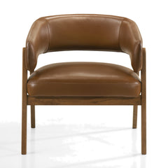 Saga Arm Chair in 676 Brick - front studio - Whats New Furniture Portland