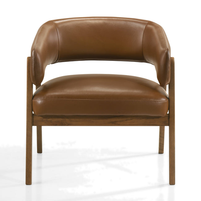 Saga Arm Chair in 676 Brick - front studio - Whats New Furniture Portland