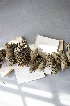Sage Pinecone Garland length - faux plants by Kalalou - Whats New Furniture Portland OR
