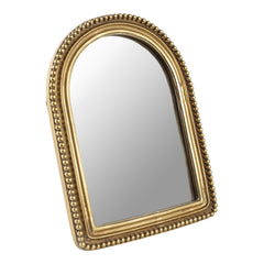 Gold beaded arch tabletop vanity mirror 5x7 - Sagebrook Home - Whats New Furniture Portland OR