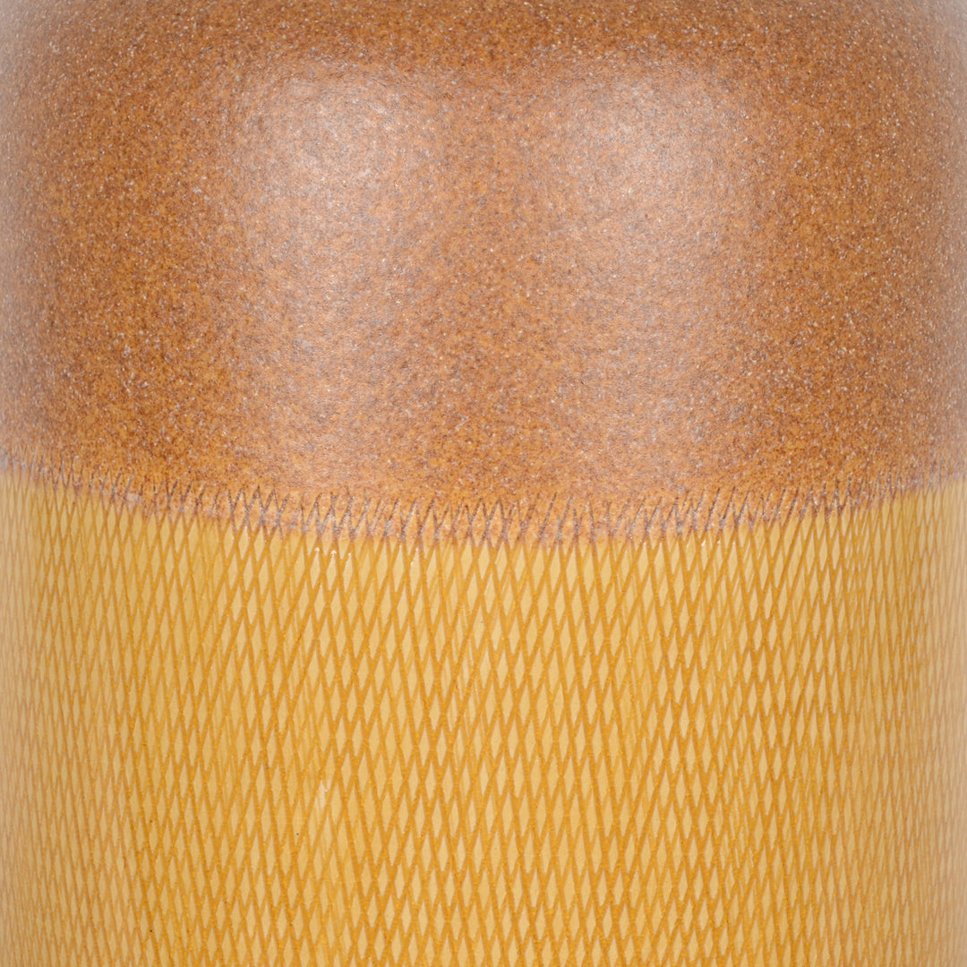 Bregenz two-tone amber ceramic vase 12 inch - Sagebrook Home - Whats New Furniture Portland OR