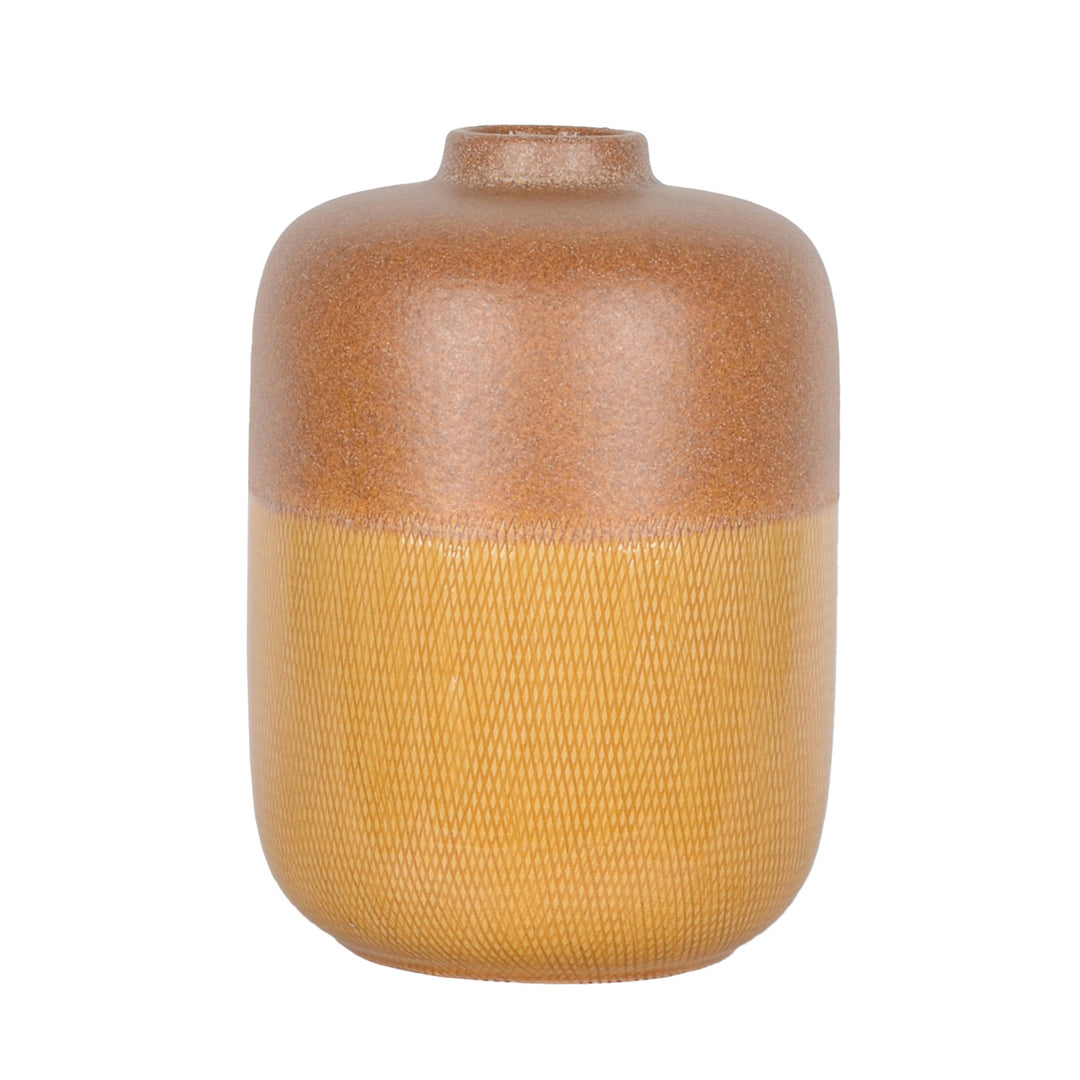 Bregenz two-tone amber ceramic vase 12 inch - Sagebrook Home - Whats New Furniture Portland OR