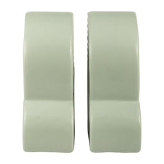 Sage green ceramic arch bookends with ridged detail - Sagebrook Home - Whats New Furniture Portland OR