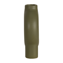Olive green ceramic donut footed vase 7 inch - Sagebrook Home - Whats New Furniture Portland OR