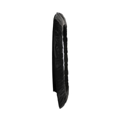 Hammered aluminum organic round wall mirror 18 inch matte black - Sagebrook Home - Whats New Furniture Portland OR