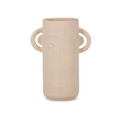 10" Face Vase W/ Handles - What&